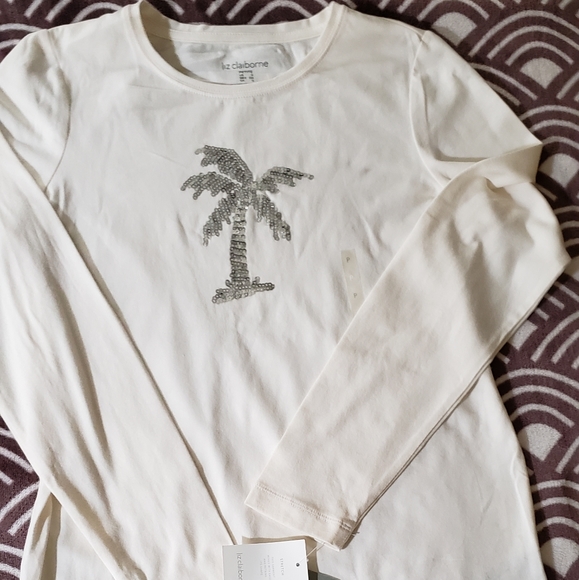 Liz Claiborne stretch long sleeved tee PS NWT - Picture 1 of 5